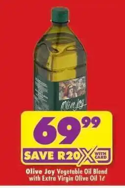 Shoprite Olive Joy Vegetable Oil Blend with Extra Virgin Olive Oil 1ℓ offer