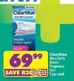 Shoprite Clearblue Ultra Early Detect Pregnancy Test offer