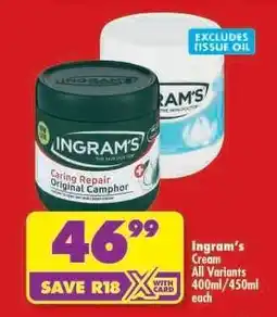 Shoprite Ingram's Cream offer