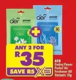 Shoprite Godrej Power Pocket Air Freshener All Variants 10g offer