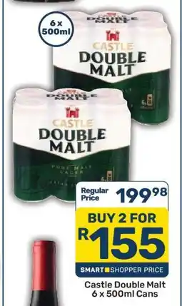 Pick n Pay Castle Double Malt 6 x 500ml Cans offer