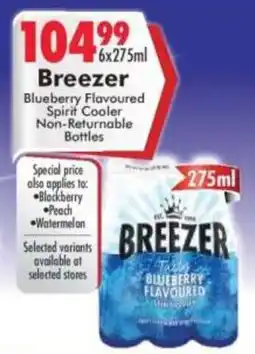 Prestons Breezer Blueberry Flavoured Spirit Cooler offer