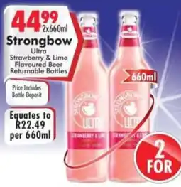 Prestons Strongbow Ultra Strawberry & Lime Flavoured Beer offer