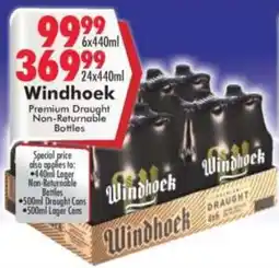 Prestons Windhoek Premium Draught Non-Returnable Bottles offer