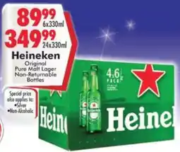 Prestons Heineken Original Pure Malt Lager offer