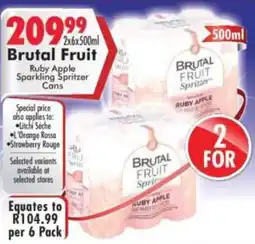 Prestons Brutal Fruit Ruby Apple Sparkling Spritzer Cans offer