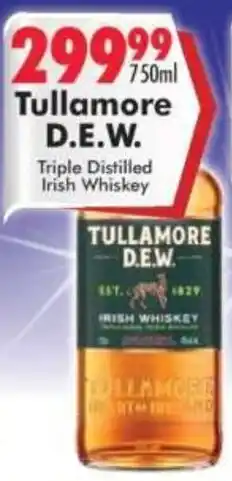Prestons Tullamore D.E.W. Triple Distilled Irish Whiskey offer