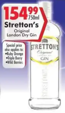 Prestons Stretton's Original London Dry Gin offer