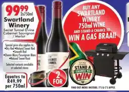Prestons Swartland Winery Secret Tunnel D'vine Cabernet Sauvignon/ Merlot offer