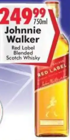 Prestons Johnnie Walker Red Label Blended Scotch Whisky offer