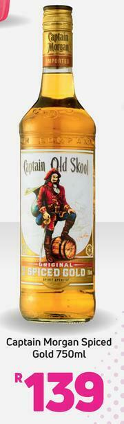 Game Captain Morgan Spiced Gold-750ml offer