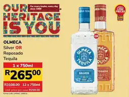 Jumbo Olmeca Silver OR Reposado Tequila offer