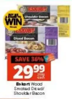 Checkers Eskort Wood Smoked Diced/Shoulder Bacon offer