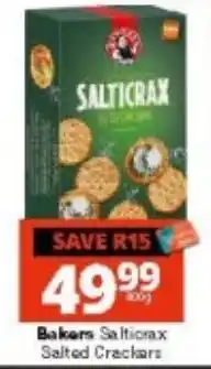 Checkers Bakers Salticrax Salted Crackers offer