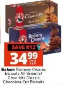 Checkers Bakers Romany Creams Biscuits offer