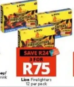 Checkers Lion Firelighters offer