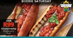 Checkers Championship Boerewors Roll offer