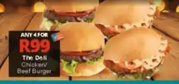 Checkers The Deli Chicken/Beef Burger offer