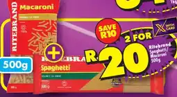 Shoprite Ritebrand Spaghetti/ Macaroni offer