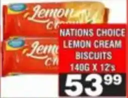 Advance Cash n Carry NATIONS CHOICE LEMON CREAM BISCUITS offer