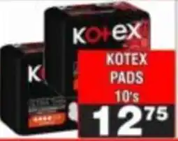 Advance Cash n Carry Kotex Pads 10's offer