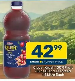 Pick n Pay Hypermarket Clover Krush 100% Fruit Juice Blend Assorted offer