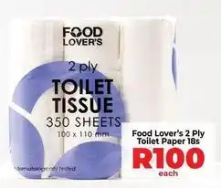 Food Lover's Market 2 ply toilet tissue offer