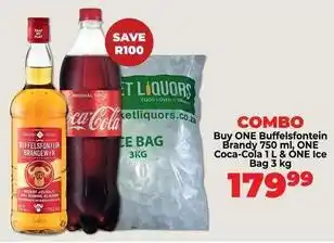 Coca cola - buffelsfontein brandy, coca-cola, ice bag