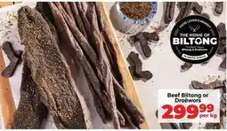 Food Lover's Market Food lover's market - beef biltong or droëwors offer