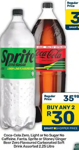 Pick n Pay Hypermarket Coca-Cola Zero, Light or No Sugar No Caffeine, Fanta, Sprite or Stoney Ginger Beer Zero Flavoured Soft Drink offer