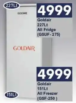 President Hyper Goldair All Fridge or All Freezer offer