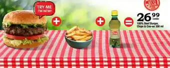 Oxford Freshmarket Beef Burger, Chips & Coo-ee 300ml offer