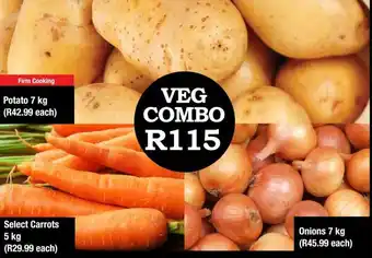 Oxford Freshmarket Veg Combo Potato 7kg, Select Carrots 5kg, Onions 7kg offer