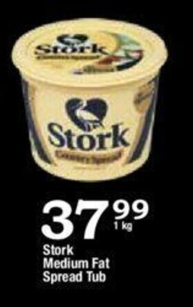 Oxford Freshmarket Stork Medium Fat Spread Tub 1kg offer