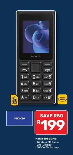 Pick n Pay Hypermarket Nokia 105 32MB offer