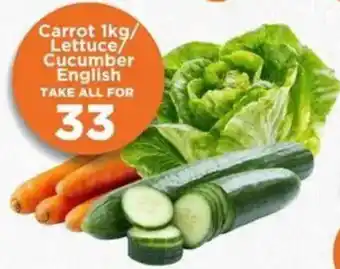 Carrot 1kg/Lettuce/Cucumber English