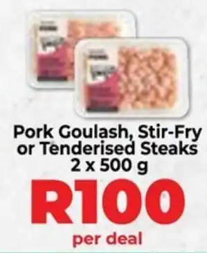 Pork Goulash, Stir-Fry or Tenderised Steaks