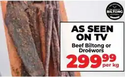 Food Lover's Market Beef Biltong or Droëwors offer