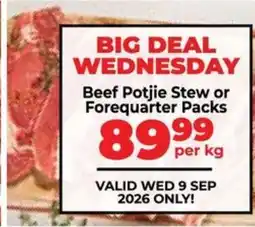 Food Lover's Market Beef Potjie Stew or Forequarter Packs offer