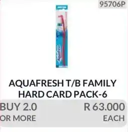 KitKat Cash and Carry AQUAFRESH T/B FAMILY HARD CARD PACK-6 offer
