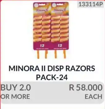 MINORA II DISP RAZORS