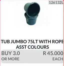 KitKat Cash and Carry TUB JUMBO 75LT WITH ROPE Assorted offer