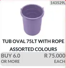 KitKat Cash and Carry TUB OVAL 75LT WITH ROPE Assorted offer