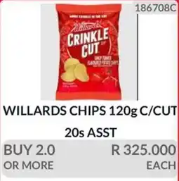 KitKat Cash and Carry WILLARDS CHIPS 120g C/CUT offer