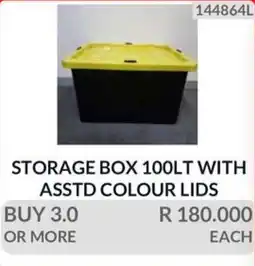 KitKat Cash and Carry STORAGE BOX 100LT WITH ASSTD COLOUR LIDS offer