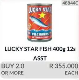 KitKat Cash and Carry Lucky Star Fish Pilchards in Tomato Sauce Assorted offer