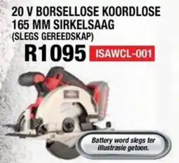 Adendorff Machinery Mart 20 V BORSELLOSE KOORDLOSE 165 MM SIRKELSAAG offer