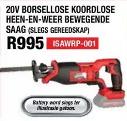 Adendorff Machinery Mart 20V BORSELLOSE KOORDLOSE HEEN-EN-WEER BEWEGENDE SAAG offer