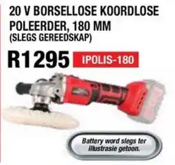 Adendorff Machinery Mart IPOLIS-180 20 V BORSELLOSE KOORDLOSE POLEERDER, 180 MM offer