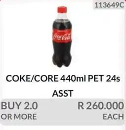 KitKat Cash and Carry Coke/Core 440ml PET Assorted offer